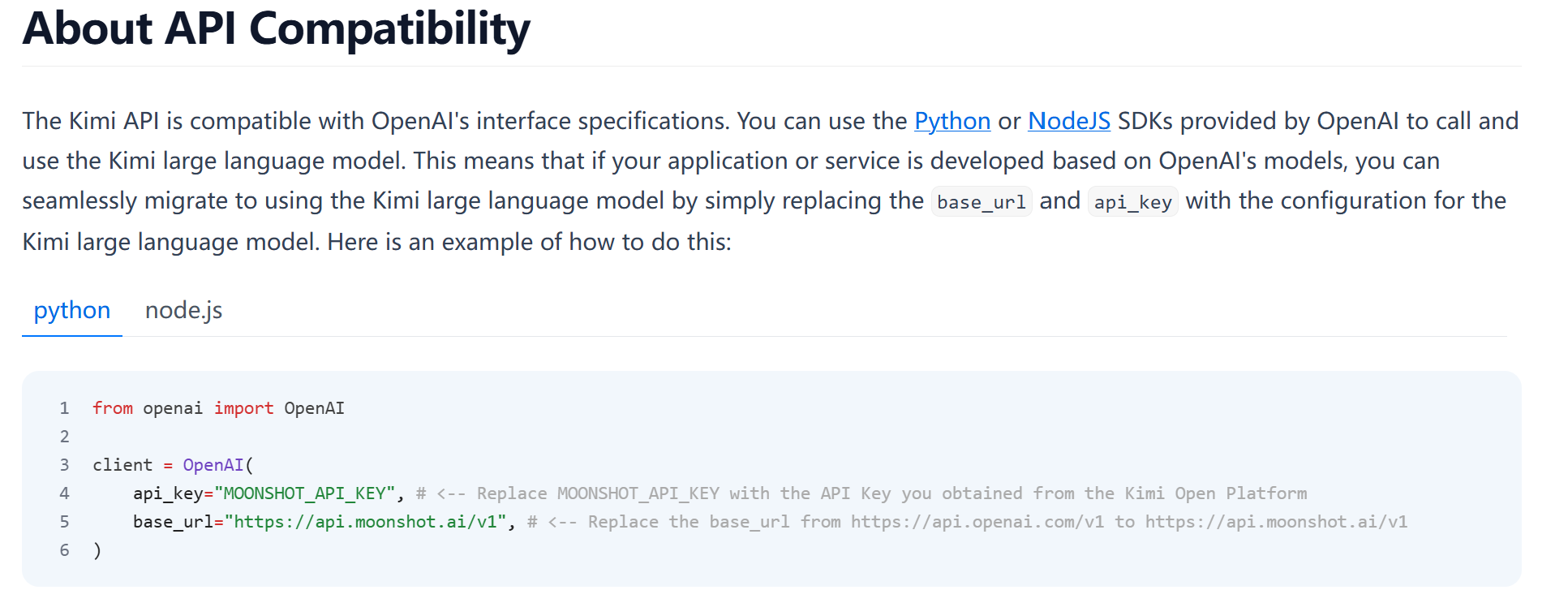 Use with API